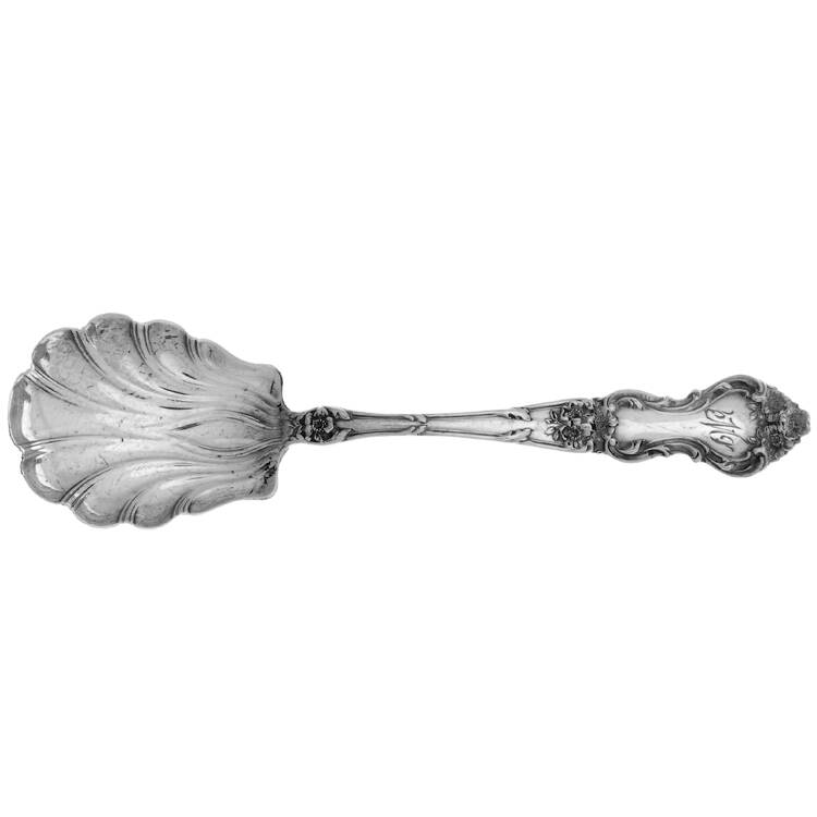 Meadow Rose (Sterling, 1907, Monograms) Sugar Shell Spoon