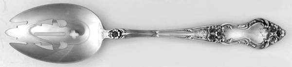 Meadow Rose (Sterling, 1907, No Monos) Pierced Tablespoon (Serving Spoon) HC