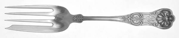 Old King (Sterling, 1890) Small Solid Cold Meat Serving Fork
