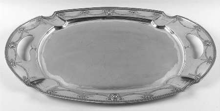 Adam (Silverplate, 1914, Hollowware) Large Silverplate Waiter Tray