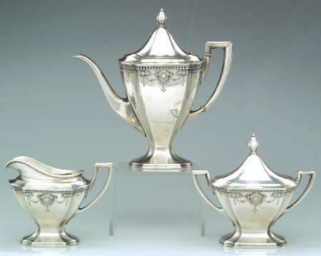 Adam (Silverplate, 1914, Hollowware) (3 Pc) Coffee Set (PCP,PCR,PSU)