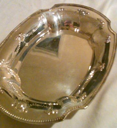 Adam (Silverplate, 1914, Hollowware) Double Vegetable Bowl-No Lid