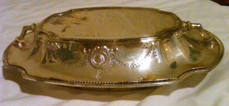 Adam (Silverplate, 1914, Hollowware) Double Vegetable Bowl-Lid