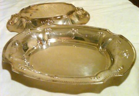 Adam (Silverplate, 1914, Hollowware) Double Vegetable Bowl