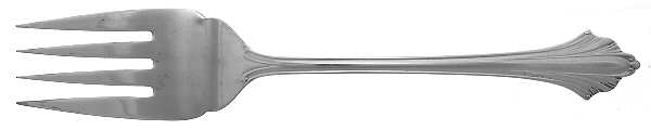 French Regent (Silverplate) Medium Solid Cold Meat Serving Fork