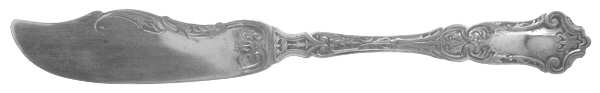 Cardinal (Silverplate, 1907, Monograms) Flat Handle Master Butter Knife
