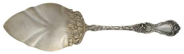 Floral (Silverplate, 1902, Monograms) Large Solid Pie Knife