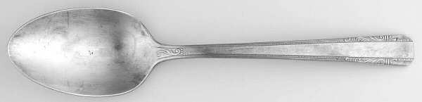 Personality (Silverplate, 1938, Monograms)    Place/Oval Soup Spoon by Wallace Silver
