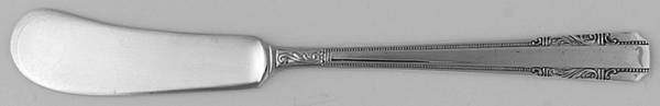 Personality (Silverplate, 1938, Monograms)    Flat Handle Butter Spreader