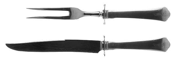 Antique (Sterling, 1926) Small Stainless Blade 2-Piece Steak Carving Set