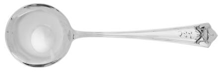 Pompeian (Sterling, 1913, Monograms) Round Bowl Soup Spoon (Bouillon)