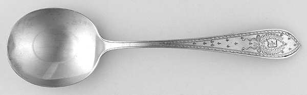 Colonial A-Engraved (Sterling, 1907) Round Bowl Soup Spoon (Gumbo)