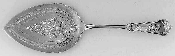 Humbolt (Sterling, 1880) Large Solid Bright Cut Pie Knife