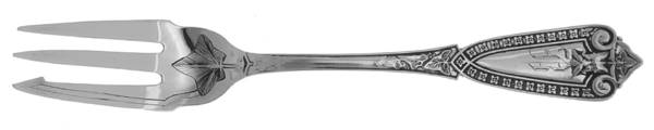 Ivy (Sterling, 1865) Individual Pie Fork w/Bright Cut