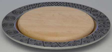 Reggae (Armetale, Hollowware) Cheese Tray with Wood Insert