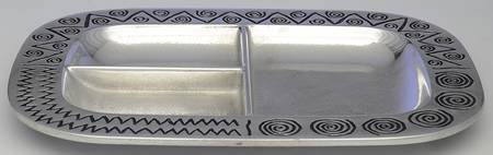 Reggae (Armetale, Hollowware) 14" Rectangular Divided Tray