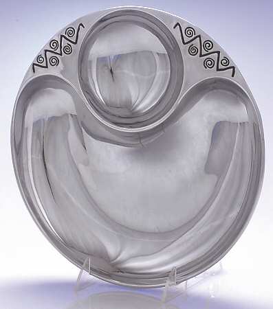 Reggae (Armetale, Hollowware) Small 1 Piece Chip & Dip Set