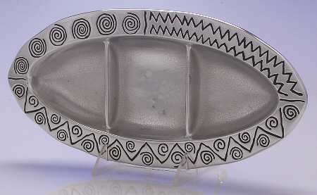 Reggae (Armetale, Hollowware) Small 3-Part Platter