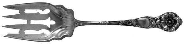 Wild Rose (Sterling, 1905) Small Solid Cold Meat Serving Fork