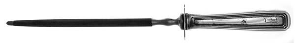 Livingston (Sterling, 1914-1915) Large Knife Sharpener-Steel Rod w/Sterling Guard