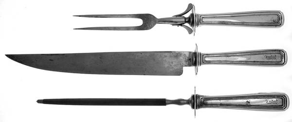 Livingston (Sterling, 1914-1915) (3 Pc)Carving Set-Lg Stnbl/Roast w/Sterling Guard