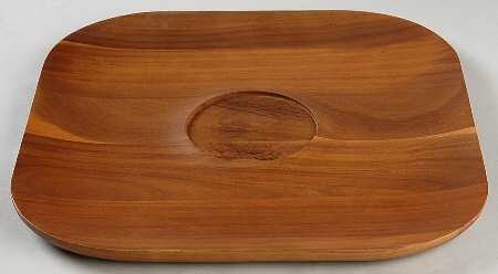Boston-Classic (Armetale, Hollowware) Wood Chip and Dip Plate Only
