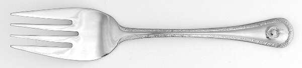 Holiday Wreath (Stainless) Medium Solid Cold Meat Serving Fork