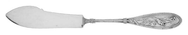 Japanese (Sterling, 1874, Monograms) Flat Handle Master Butter Knife