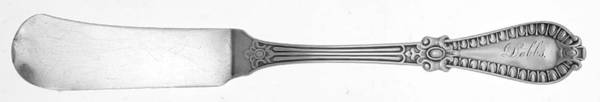 Gadroon (Sterling, 1860) Flat Handle Master Butter Knife