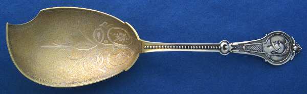 Warrior (STERLING, 1863) Large Solid Ice Cream Server, Bright Cut