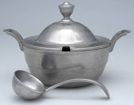 Plough Tavern (Armetale, Hollowware, Satin) Tureen & Lid with Ladle