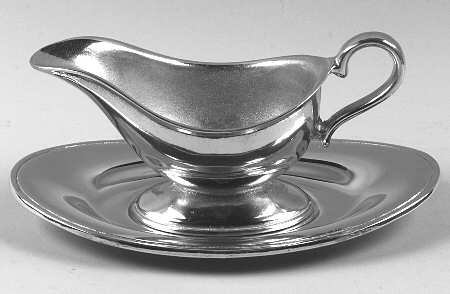 Plough Tavern (Armetale, Hollowware, Satin) Gravy Boat and Underplate