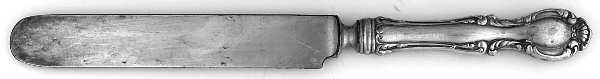 Joan (Silverplate, 1896, Monograms) Blunt Hollow Knife with Bolster