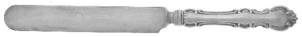 Troy (Silverplate, 1902, Monograms) Blunt Hollow Knife with Bolster