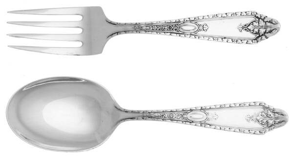 Cinderella (Sterling, No Monograms) 2 Pc Baby Set (BF, BS)
