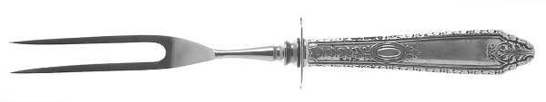 Cinderella (Sterling, No Monograms) Small Steak Carving Fork with Stainless Prongs