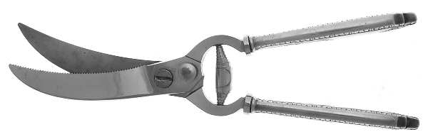 Cinderella (Sterling, No Monograms) Poultry Shears with Stainless Blades