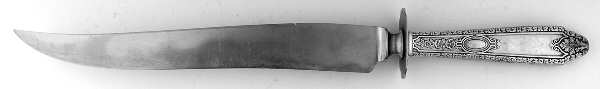 Cinderella (Sterling, No Monograms) Large Carving/Roast Knife StnlBl w/Sterling Guard