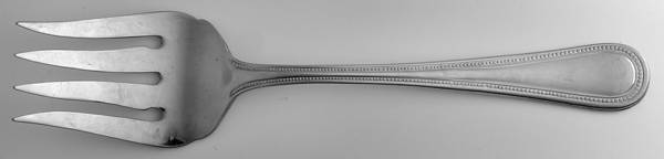 Continental Bead (Stainless) Medium Solid Cold Meat Serving Fork