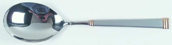 Satin & Gold (Stainless) Solid Serving Spoon