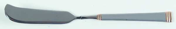 Satin & Gold (Stainless) Flat Handle Master Butter Knife