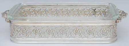 Baroque (Silverplate, Hollowware, Newer) 1.5 Quart Rectangular Silverplate Open Casserole