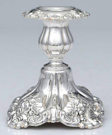 Baroque (Silverplate, Hollowware, Newer) 5" Console Candleholder