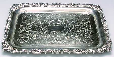 Baroque (Silverplate, Hollowware, Newer) 16" Rectangular Tray