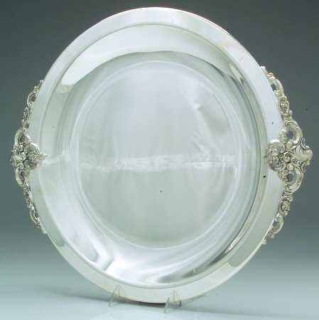 Baroque (Silverplate, Hollowware, Newer) 12" Silverplate Buffet Dish/Tray