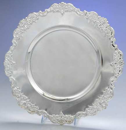 Baroque (Silverplate, Hollowware, Newer) 13" Charger/Service Plate
