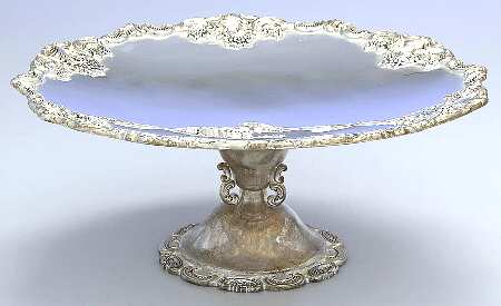 Baroque (Silverplate, Hollowware, Newer) 12" Diameter Pedestal Cake Stand