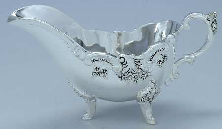 Baroque (Silverplate, Hollowware, Newer) Plated Gravy Boat No Underplate