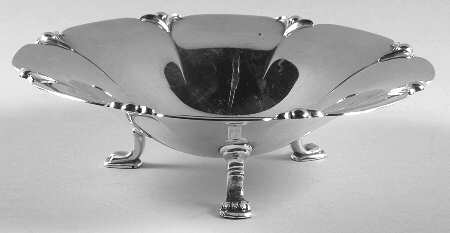 Lotus (Sterling, Hollowware, Round Base) Sterling Footed Bon Bon Bowl