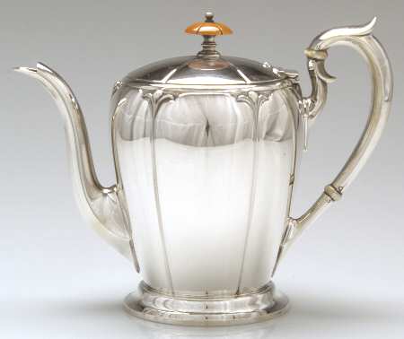 Lotus (Sterling, Hollowware, Round Base) Teapot